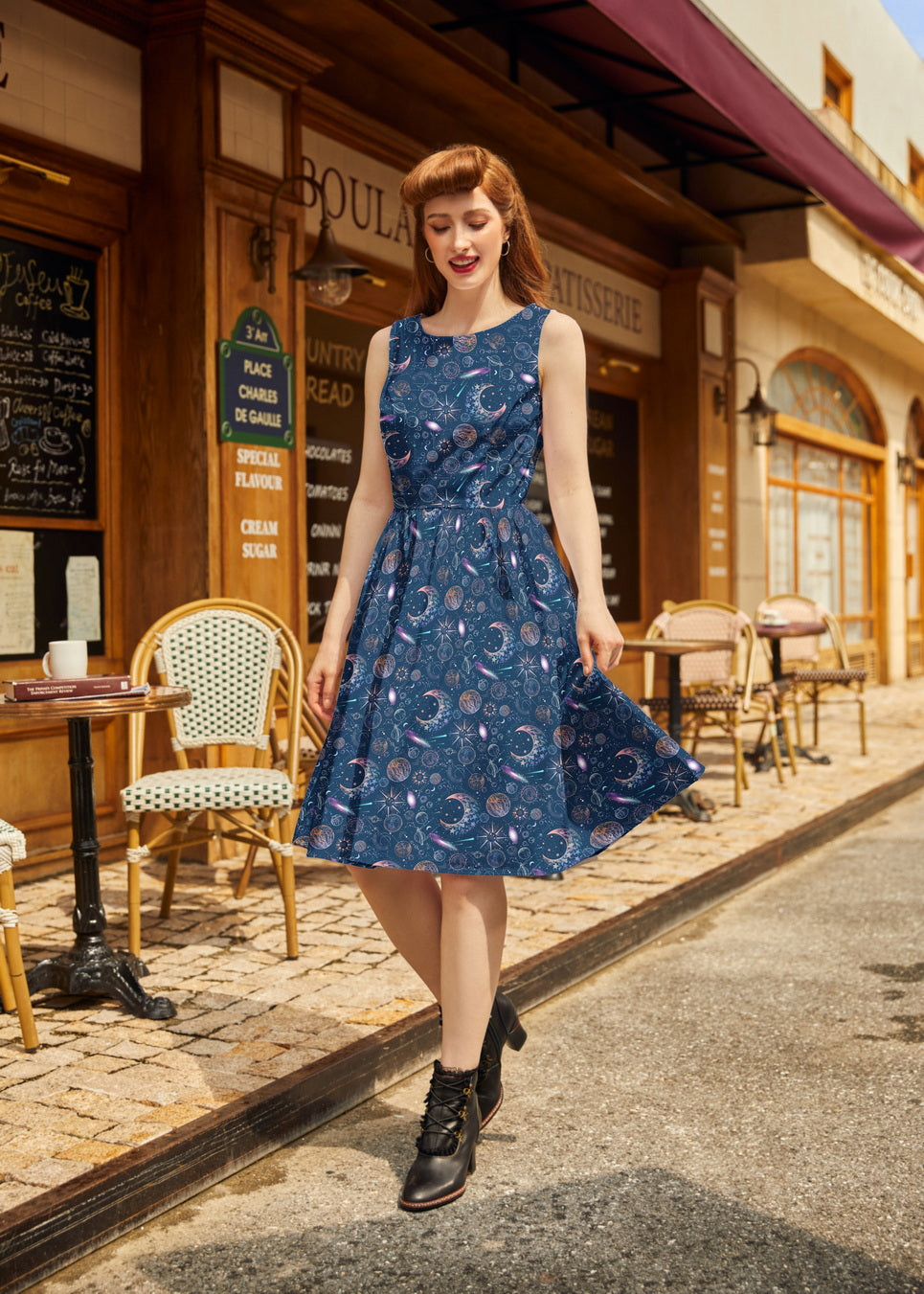 Space Vintage Dress Retrolicious