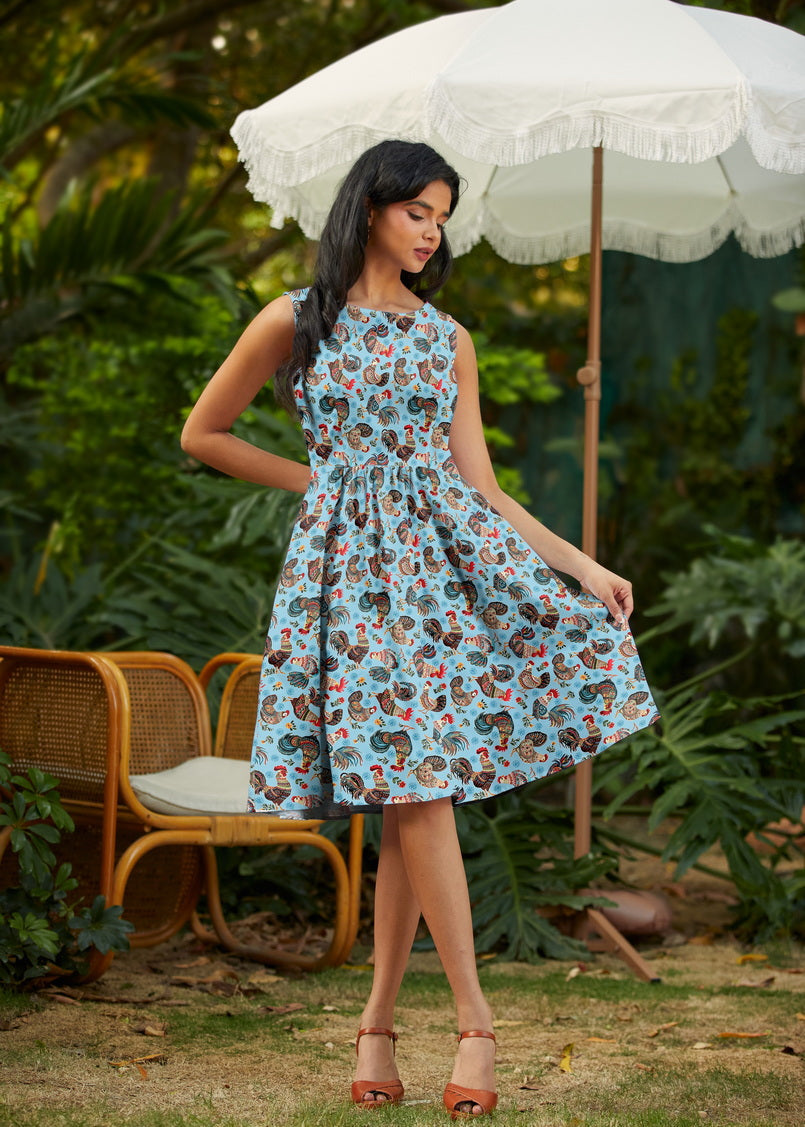 Chicken Vintage Dress Retrolicious
