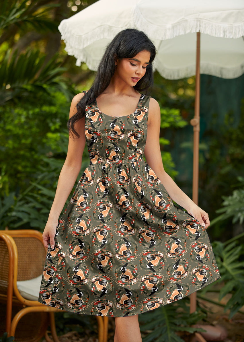 Badger Fit & Flare Dress Retrolicious