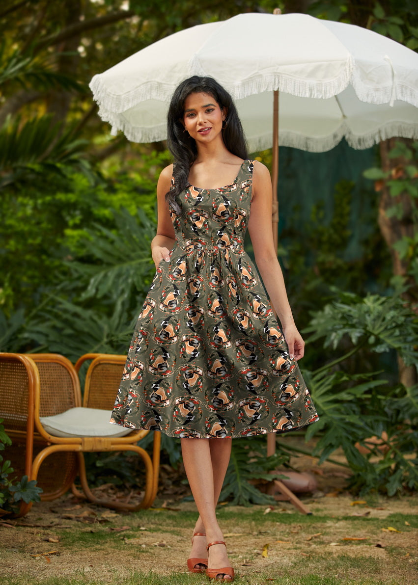 Badger Fit & Flare Dress Retrolicious