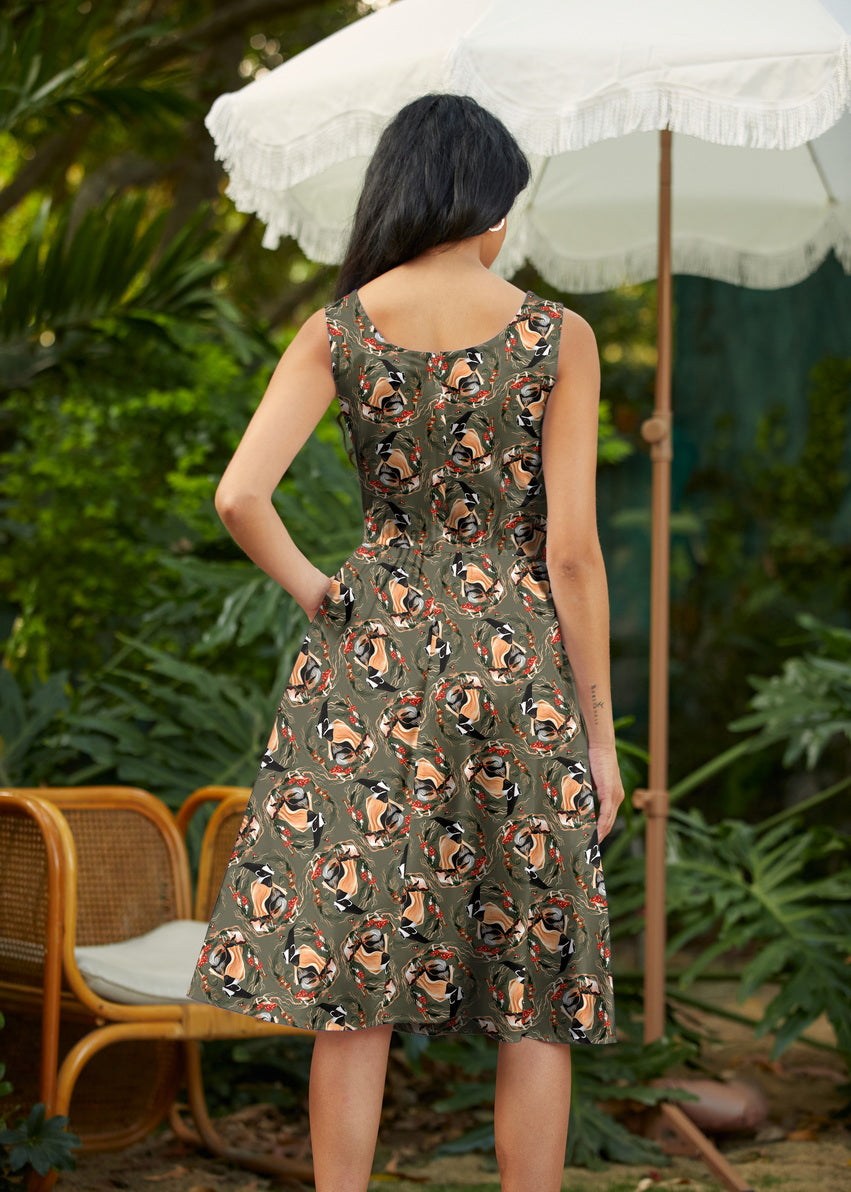 Badger Fit & Flare Dress Retrolicious