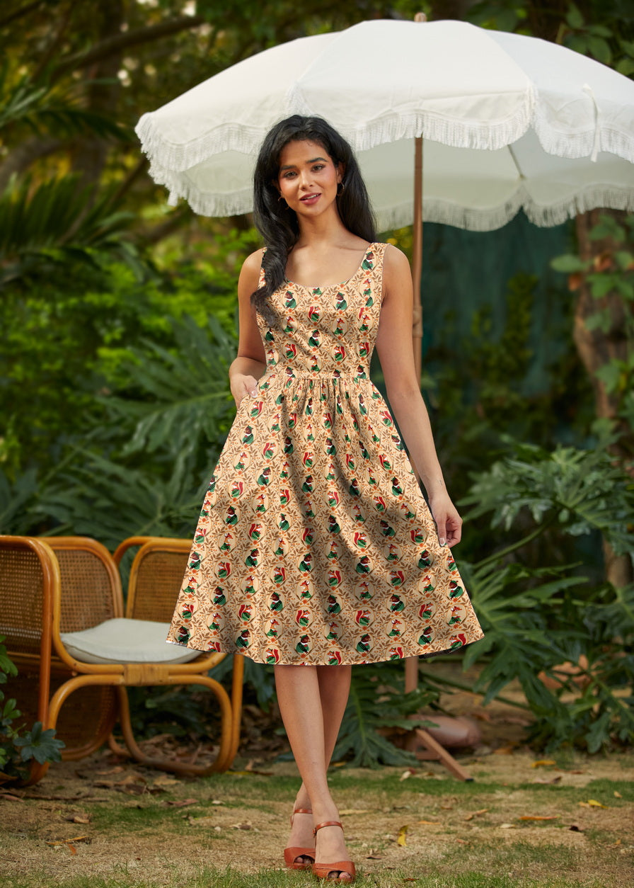 Woodland Scout Fit & Flare Dress Retrolicious