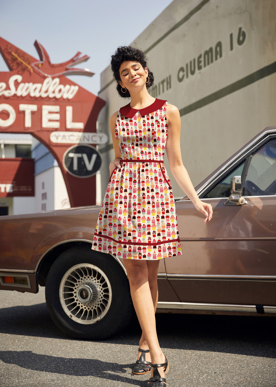 Cupcake Collared Dress Retrolicious