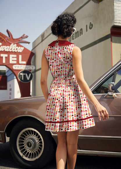 Cupcake Collared Dress Retrolicious