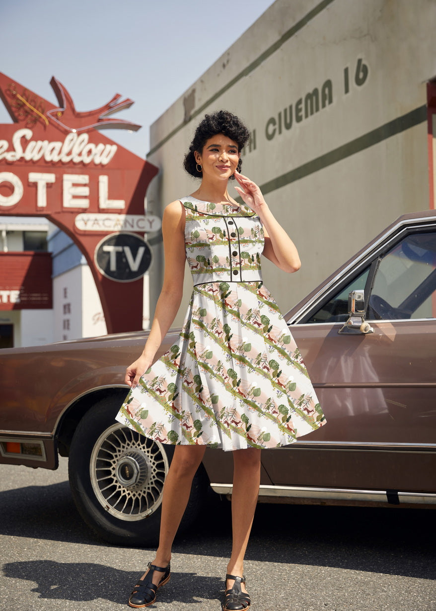 Elizabeth Dress in Woodland Sunset Retrolicious