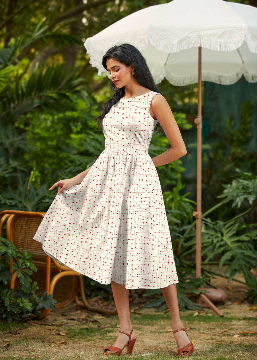 Be Mine Midi Dress Retrolicious