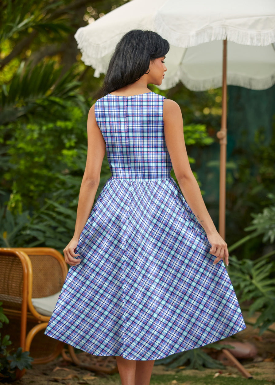 Plaid Midi Dress Retrolicious
