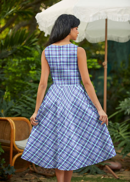 Plaid Midi Dress Retrolicious