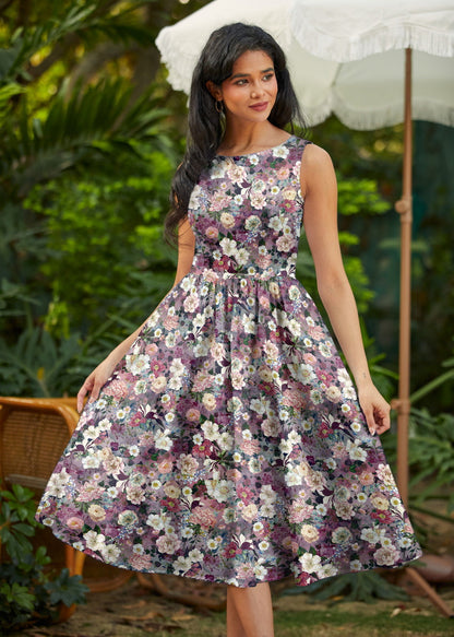 Floral Midi Dress Retrolicious