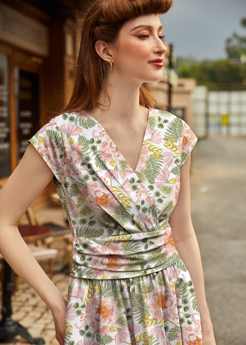 Pink Floral Greta Dress Retrolicious