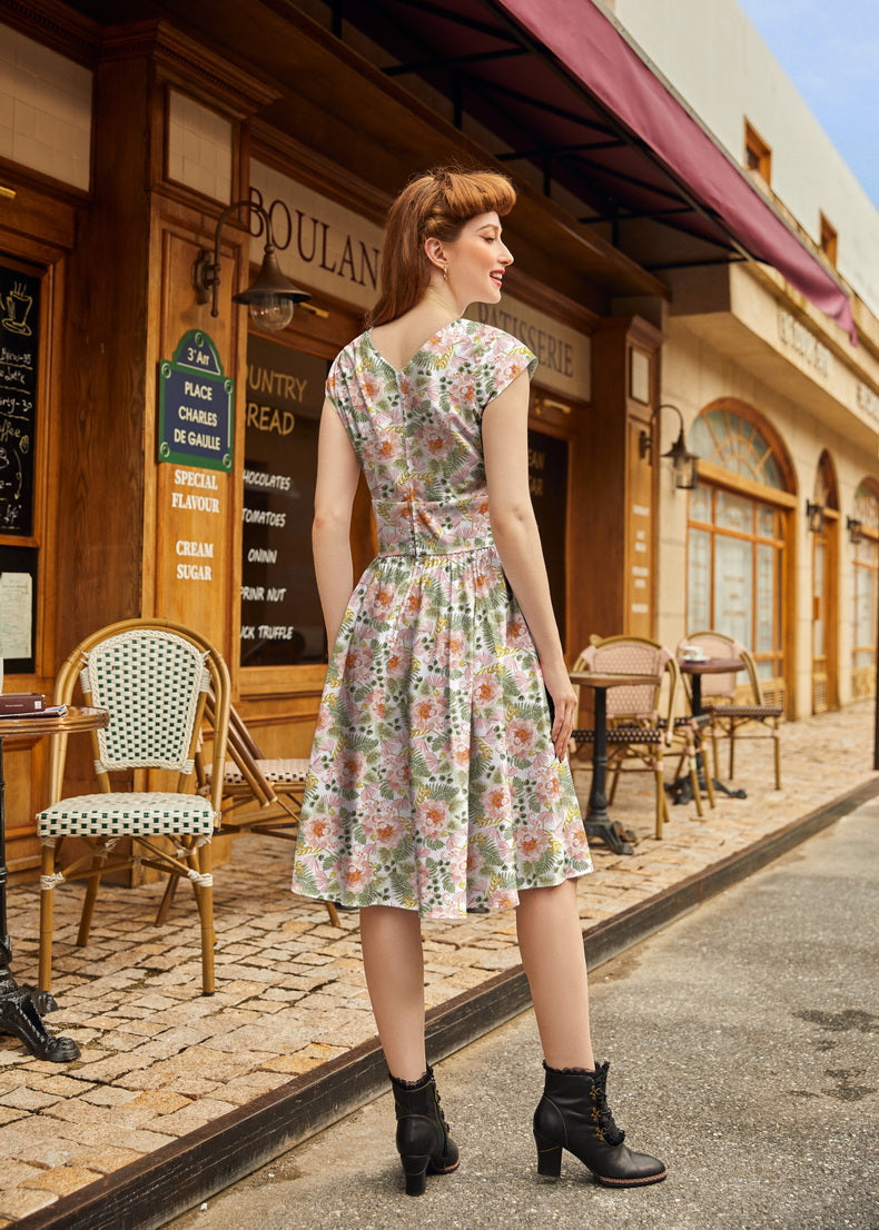 Pink Floral Greta Dress Retrolicious