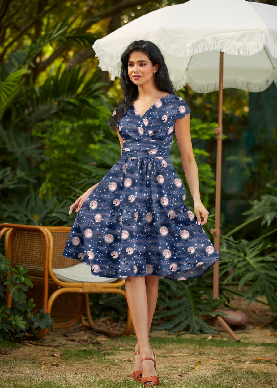 Bat Moon Greta Dress Retrolicious