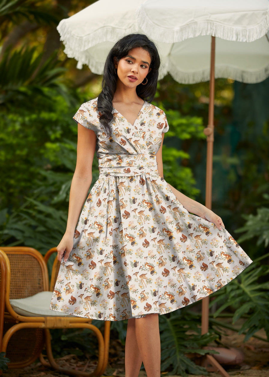 Woodland Animals Greta Dress Retrolicious