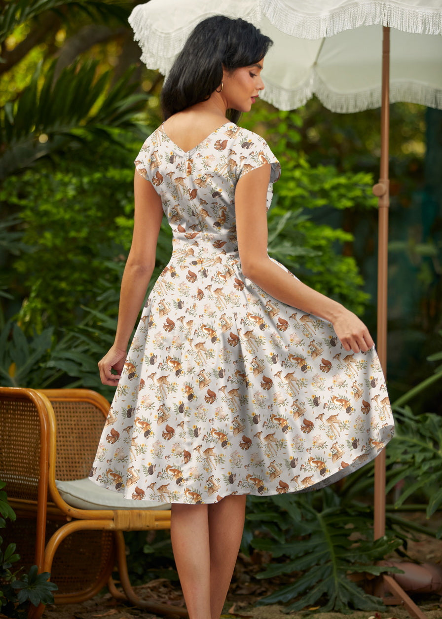 Woodland Animals Greta Dress Retrolicious
