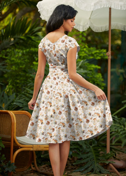 Woodland Animals Greta Dress Retrolicious