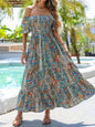 Women’s Paisley One‑Shoulder Maxi Dress FitiqueFit