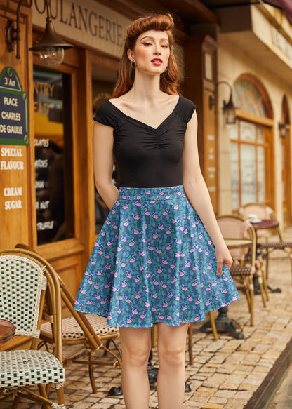 Flamingo Skater Skirt Retrolicious