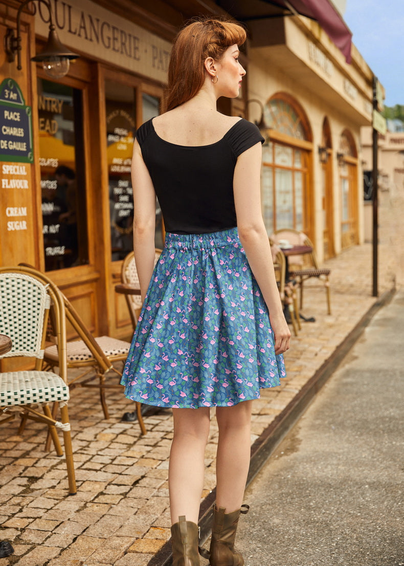 Flamingo Skater Skirt Retrolicious