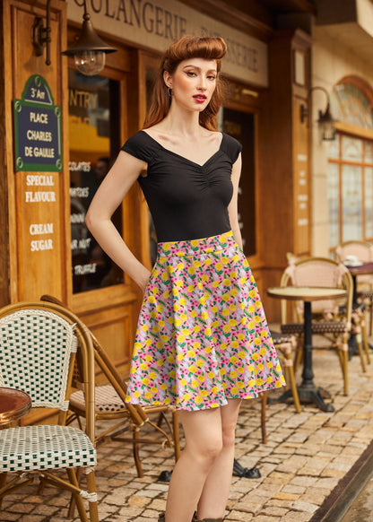 Bees & Dandelions Skater Skirt Retrolicious