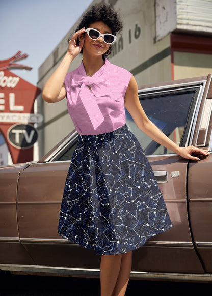 Glow in the Dark Constellations A-line Skirt Retrolicious