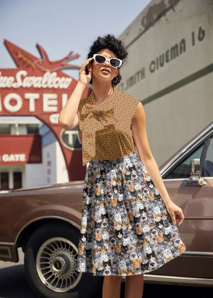 Paw Print Bow Top Retrolicious