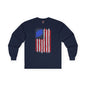 Tattered American Flag  Long Sleeve Tee The Devil's Pickle