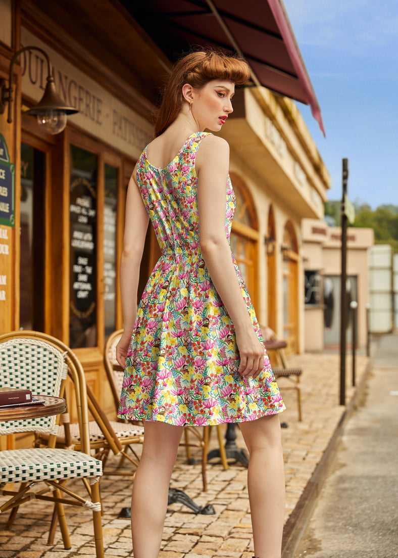 Bunnies Shorter Length Fit & Flare Dress Retrolicious