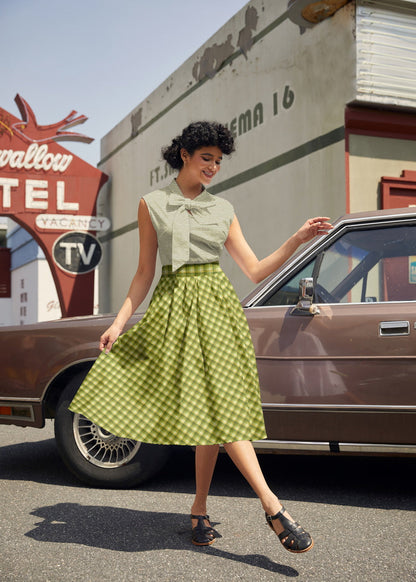 Green Plaid Doris Skirt Retrolicious