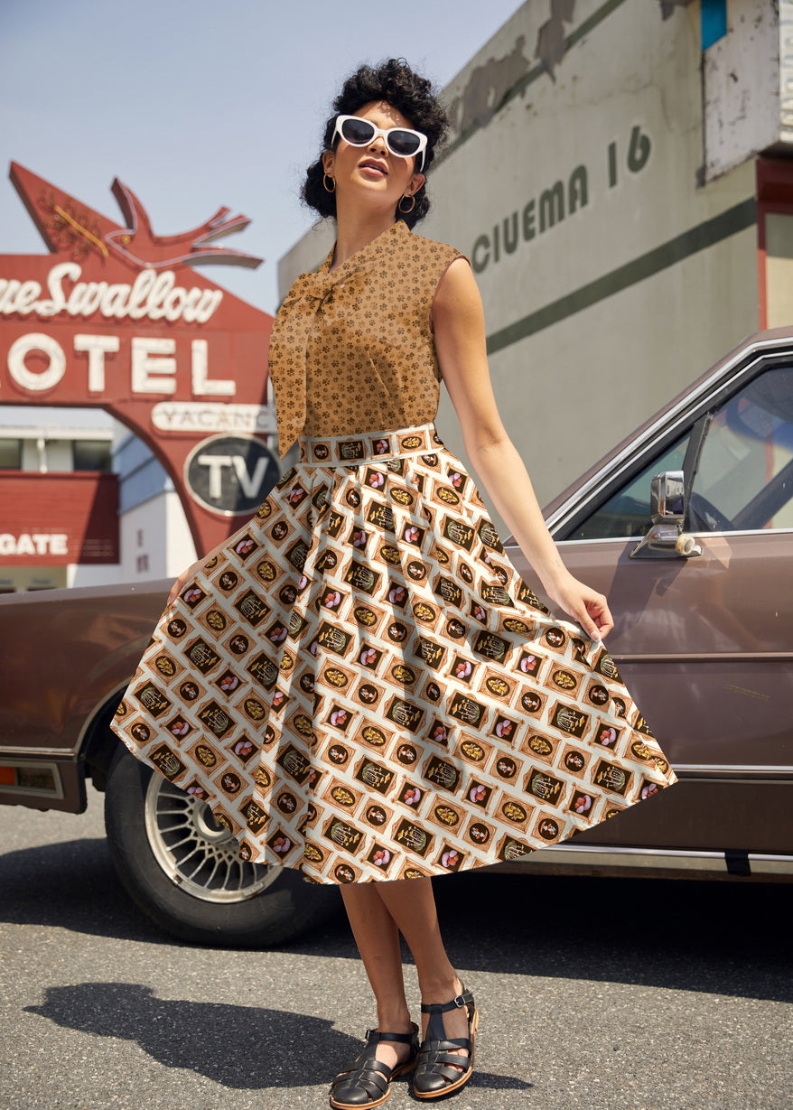 Mushrooms Doris Skirt Retrolicious