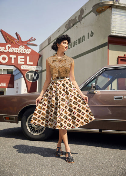 Mushrooms Doris Skirt Retrolicious