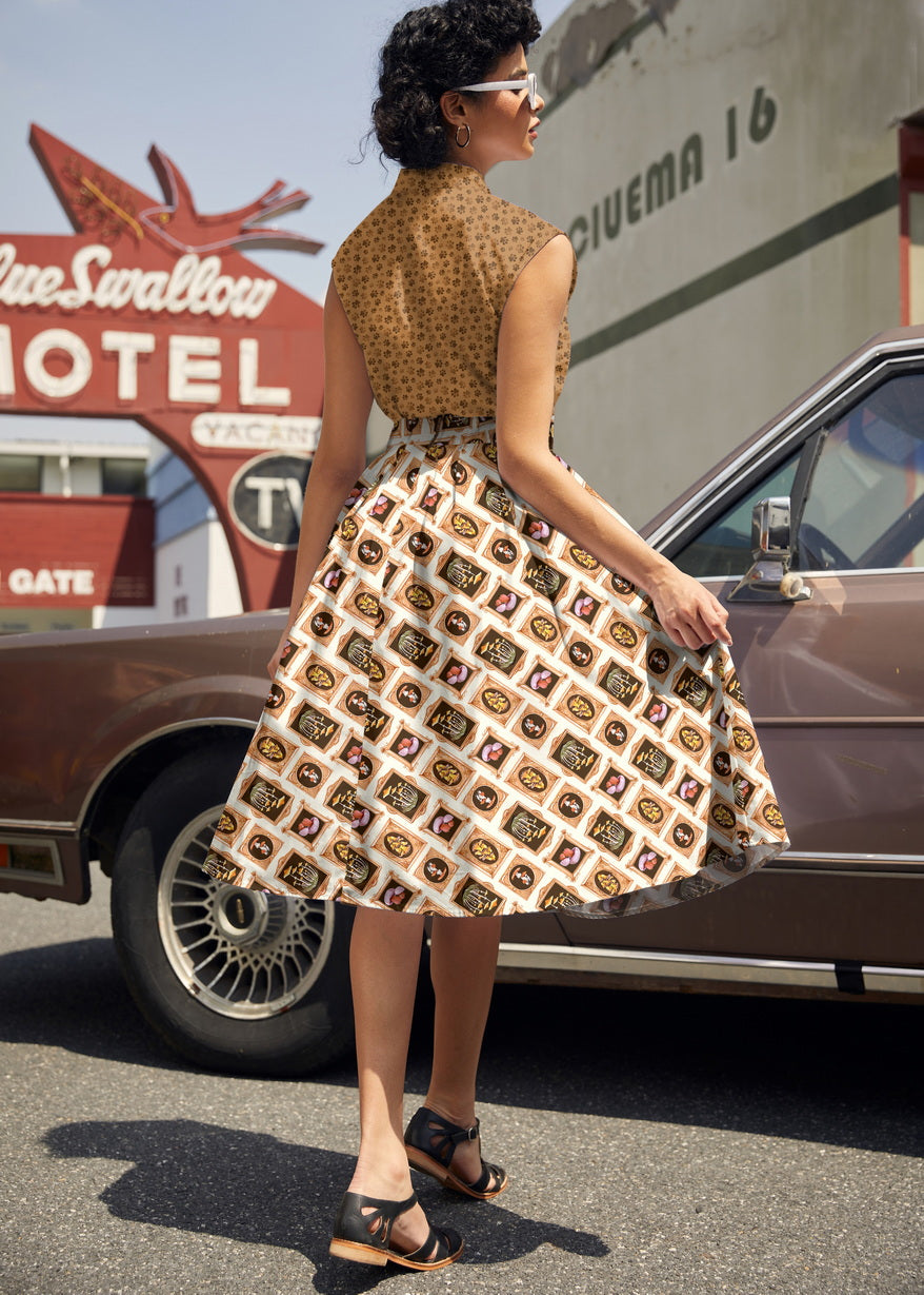 Mushrooms Doris Skirt Retrolicious