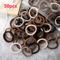 50pcs/Set Women   Basic Hair Bands 1.57inch Simple Solid Colors Elastic Headband Hair Ropes Ties Hair Accessories Ponytail Holder NovaCart