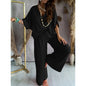 Women’s Lounge Set with Wide Leg Pant FitiqueFit
