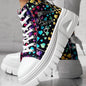 Muffin Heel Side-Zipper & Dual Lace-Up Casual Sneakers for Women FitiqueFit