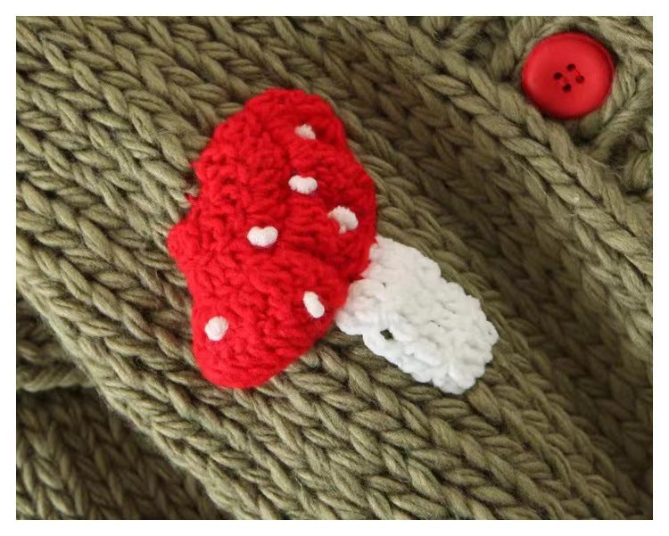 Women’s Mushroom Crochet Short Cardigan FitiqueFit