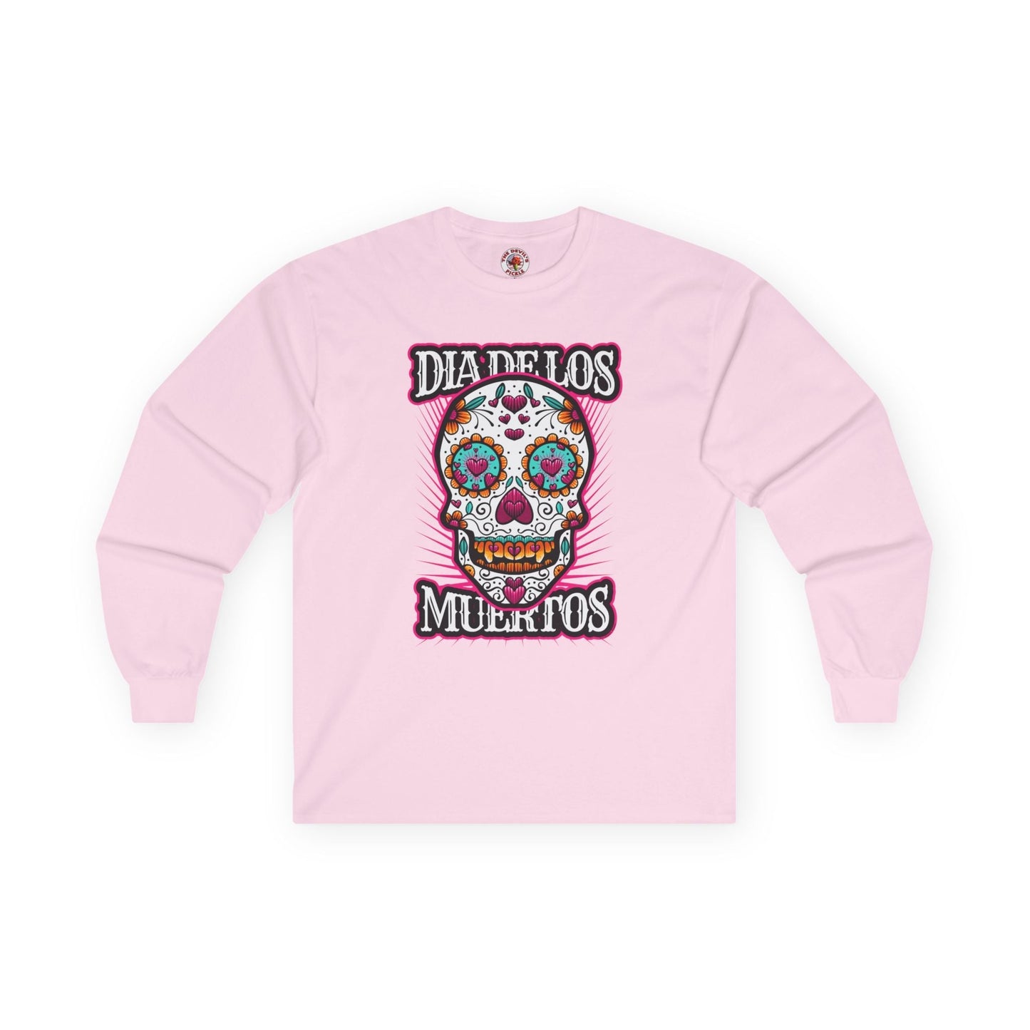 Dia De Los Muertos Skull Long Sleeve Tee The Devil's Pickle