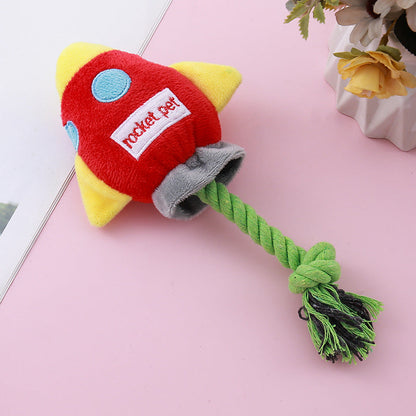 Pet cotton rope toy dog resistant to biting and grinding teeth