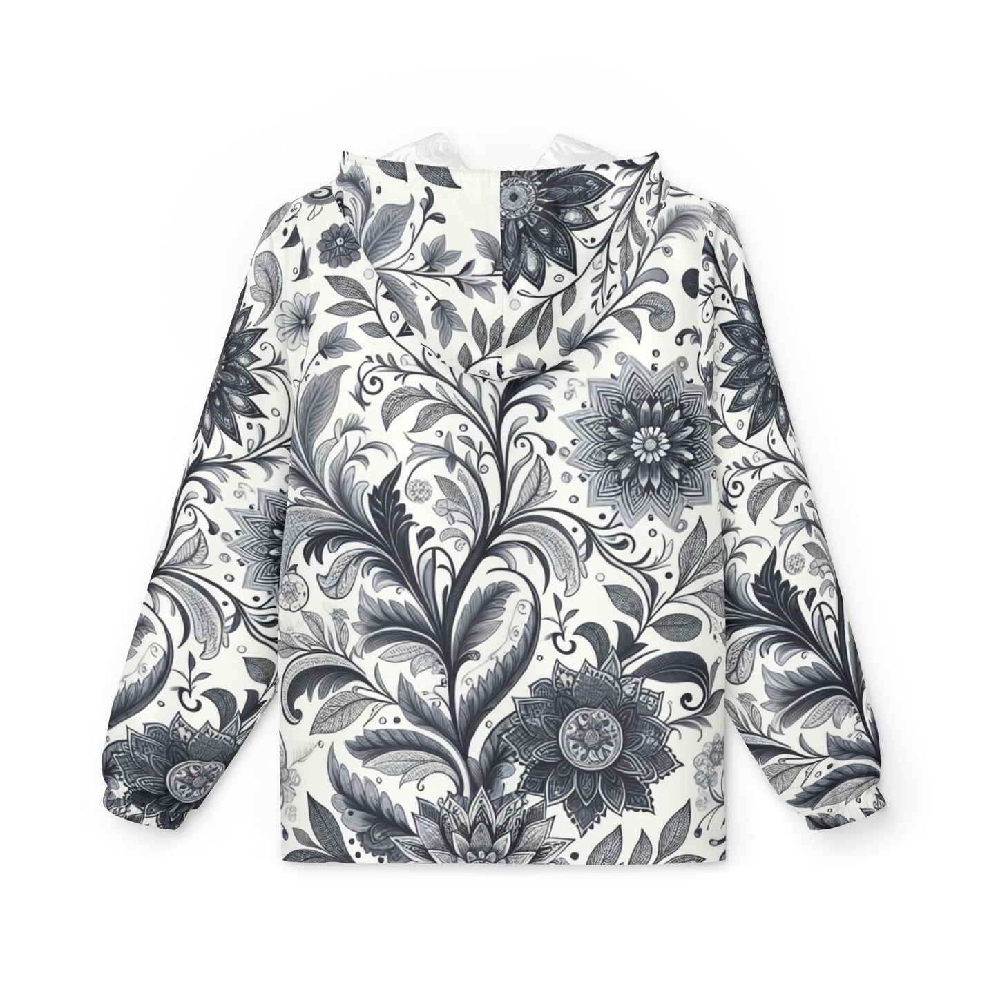 Floral Pattern Windbreaker Jacket, Lightweight Rain Jacket, Stylish Outerwear, Perfect Gift for Her, Outdoor Adventures, Trendy Layering Grayceful LLC