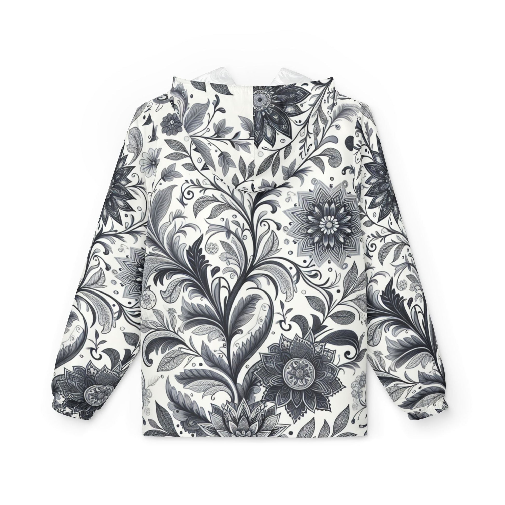 Floral Pattern Windbreaker Jacket, Lightweight Rain Jacket, Stylish Outerwear, Perfect Gift for Her, Outdoor Adventures, Trendy Layering Grayceful LLC