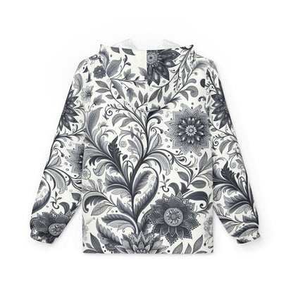 Floral Pattern Windbreaker Jacket, Lightweight Rain Jacket, Stylish Outerwear, Perfect Gift for Her, Outdoor Adventures, Trendy Layering Grayceful LLC