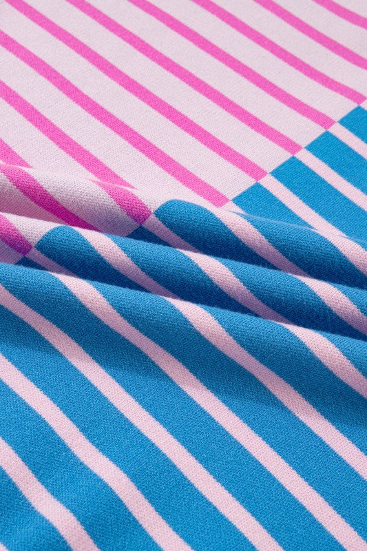 Plus Size Stripe Colorblock Half Zip Sweater Shop Style & More | Fresh Looks, Everyday Deals & Free Shipping