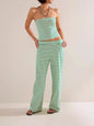 Women's Striped Tube Top & Pants Set – 2-Piece Modal Matching Outfit FitiqueFit