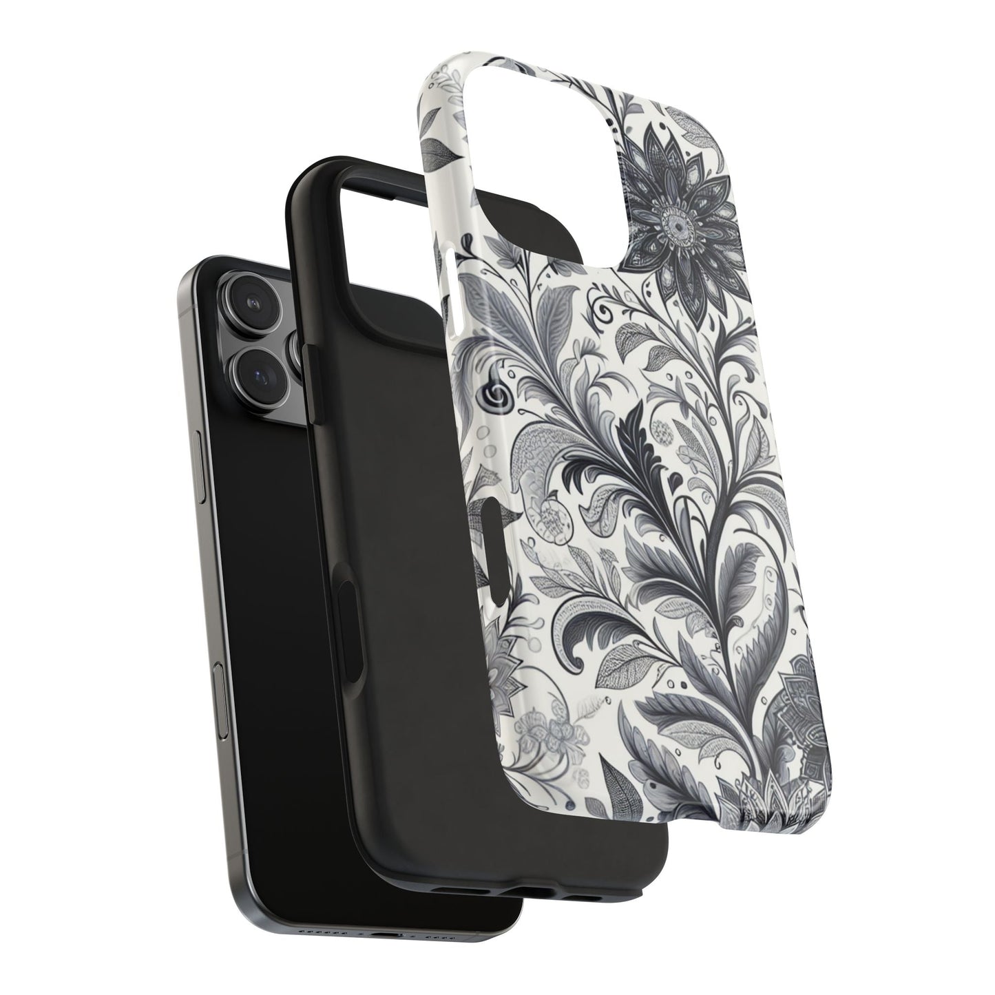 Floral Tough Phone Cases, Durable Phone Cover, Stylish Floral Design, Gift for Her, Trendy Tech Accessories, Birthday Present Grayceful LLC