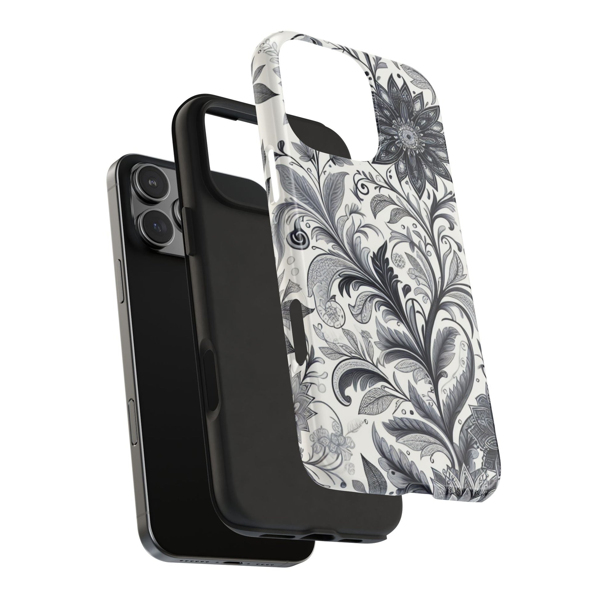 Floral Tough Phone Cases, Durable Phone Cover, Stylish Floral Design, Gift for Her, Trendy Tech Accessories, Birthday Present Grayceful LLC
