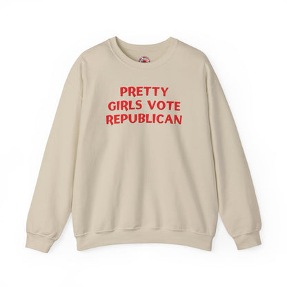 Pretty Girls Vote Republican Crewneck Sweatshirt The Devil's Pickle