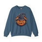 Scary Witch Pumpkin Halloween Crewneck Sweatshirt The Devil's Pickle