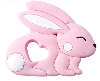 Baby Teether Silicone Rabbit Food Grade Bunny Teether Nursing Teething  Accessories Silicone Animal Teether For Kids and Baby Stevvex