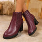 Point Toe Block Heel Boots | Sleek Pointed Heel Ankle Boot FitiqueFit