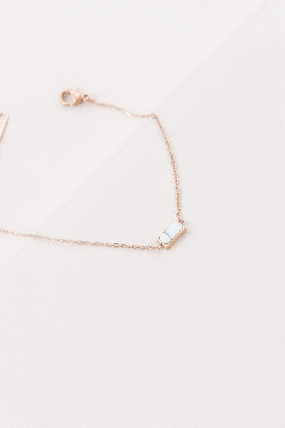 Beaming Bar Stone Bracelet | Rose Gold (14K) Shop Style & More | Fresh Looks, Everyday Deals & Free Shipping