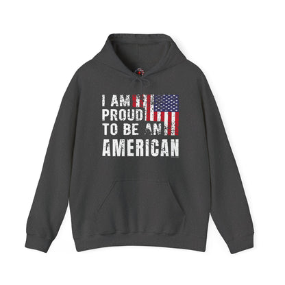 I Am Proud To Be An American Hooded Sweatshirt The Devil's Pickle